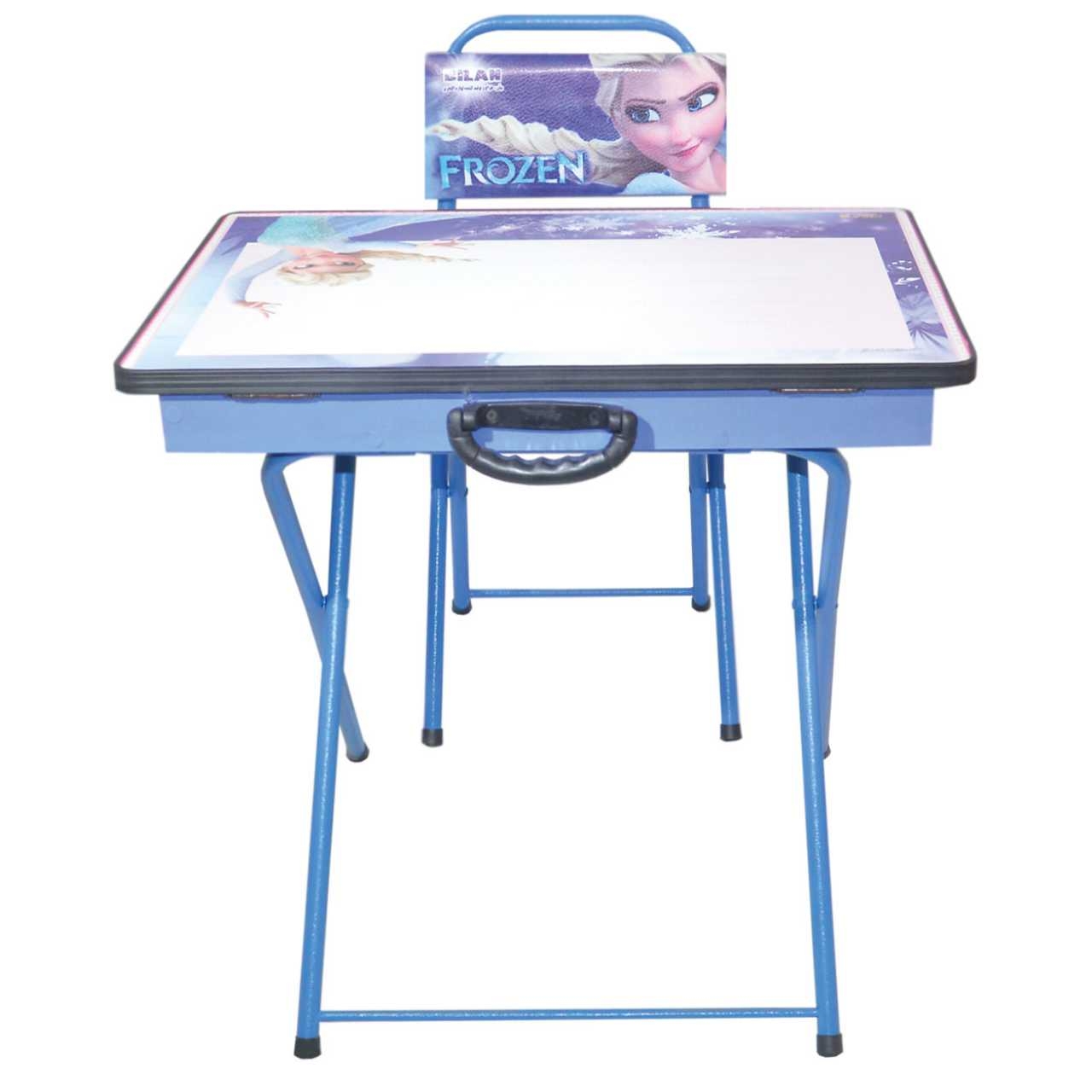 میز  و صندلی تحریر تاشو بیلن مدل M1-طرح FROZEN
